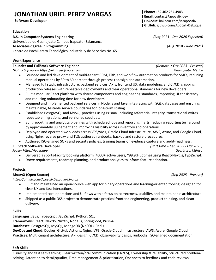 CV preview